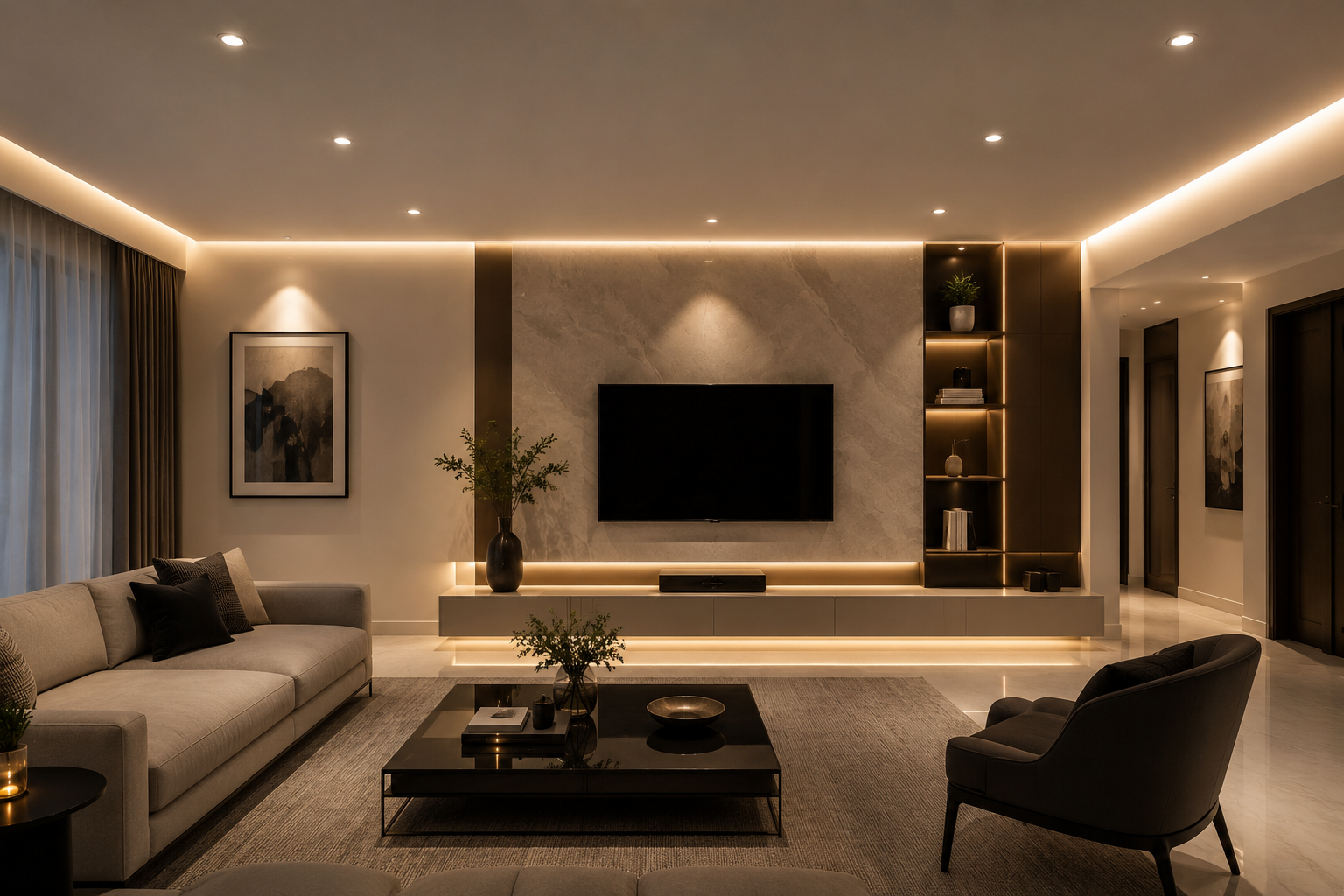 Vivid Interiors false ceiling project in Chennai (2)